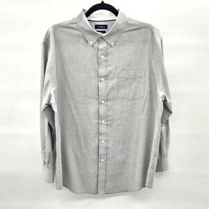 Croft & Barrow Easy Care Men's Gray Button-Down Shirt Size‎ Large